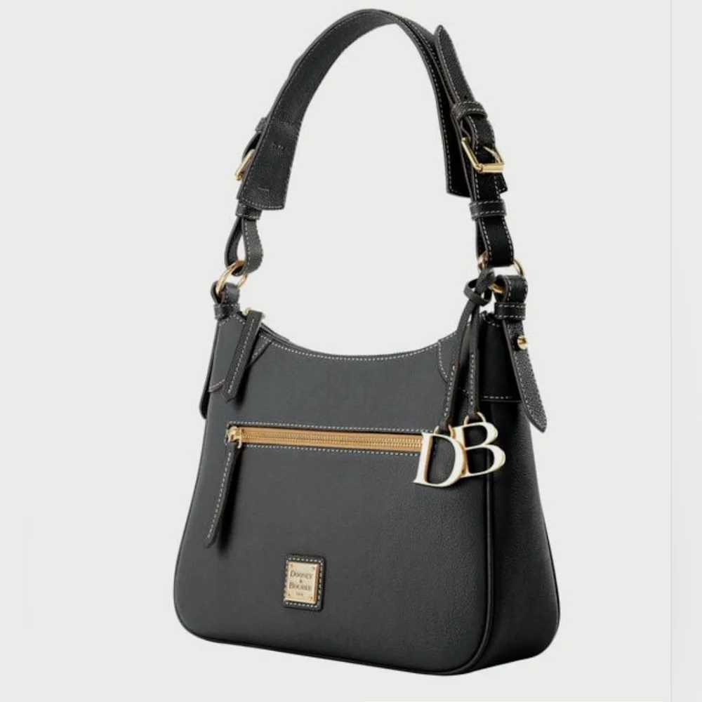Dooney & Bourke Gold Logo Medallion Bag Charm - Picture 3 of 7